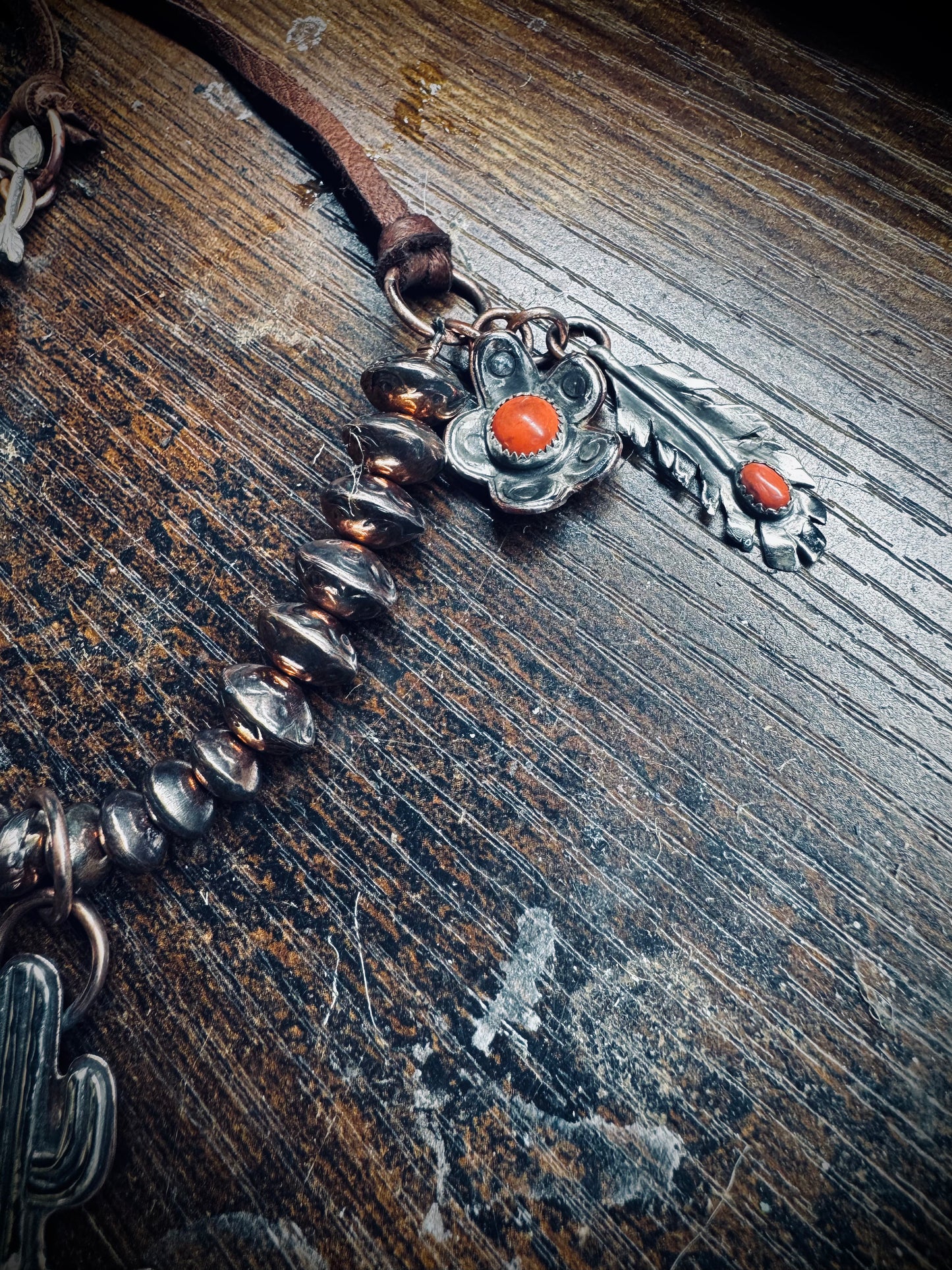 Cactus Necklace with Copper Beads