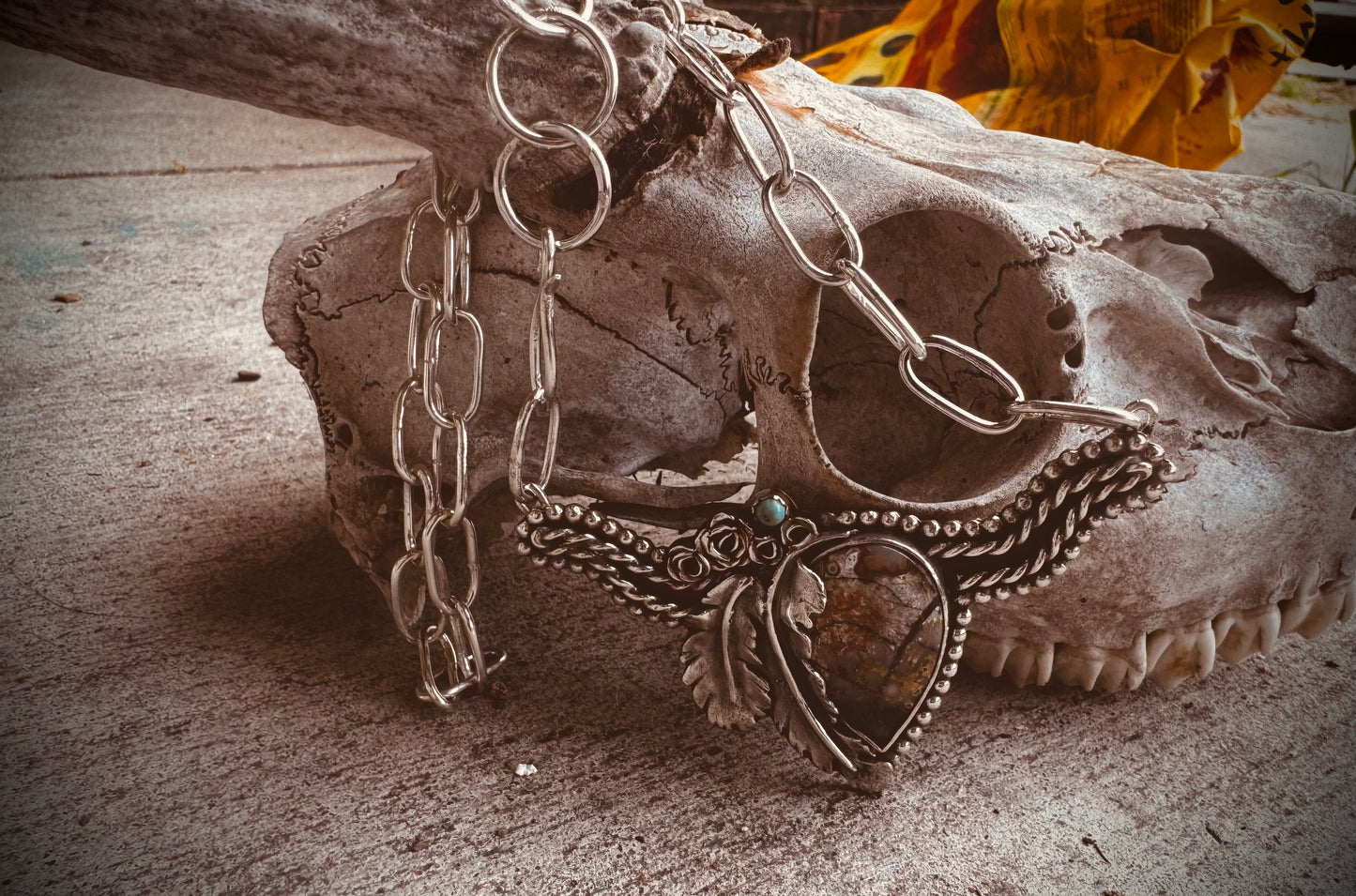 Agate Longhorn Necklace