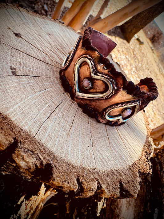Copper Heart Cuff