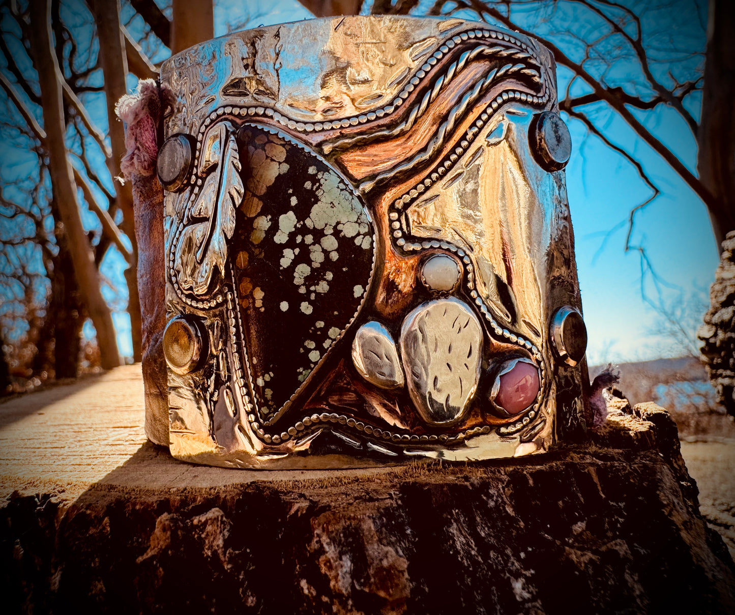 Leather Longhorn Cuff