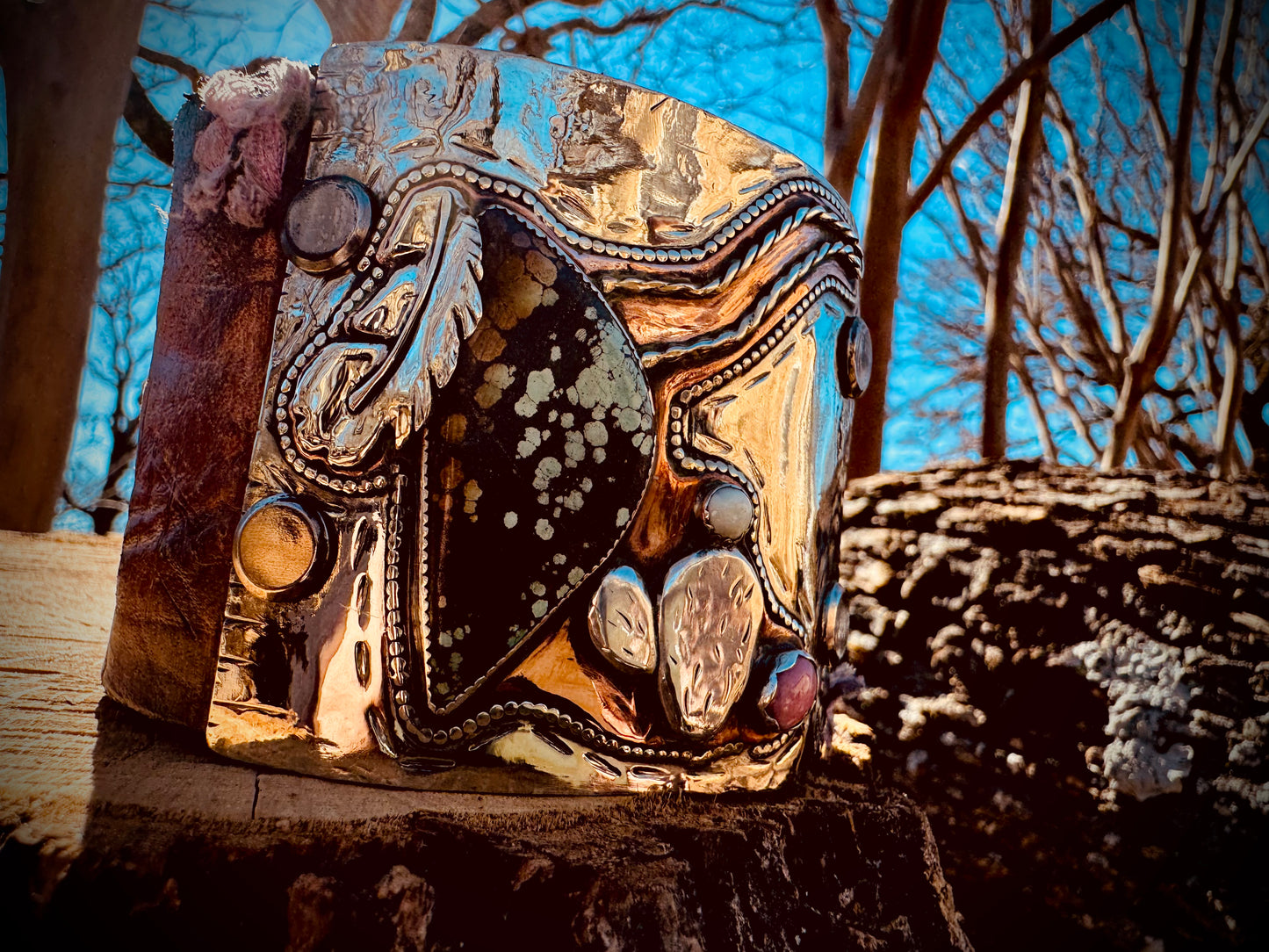 Leather Longhorn Cuff