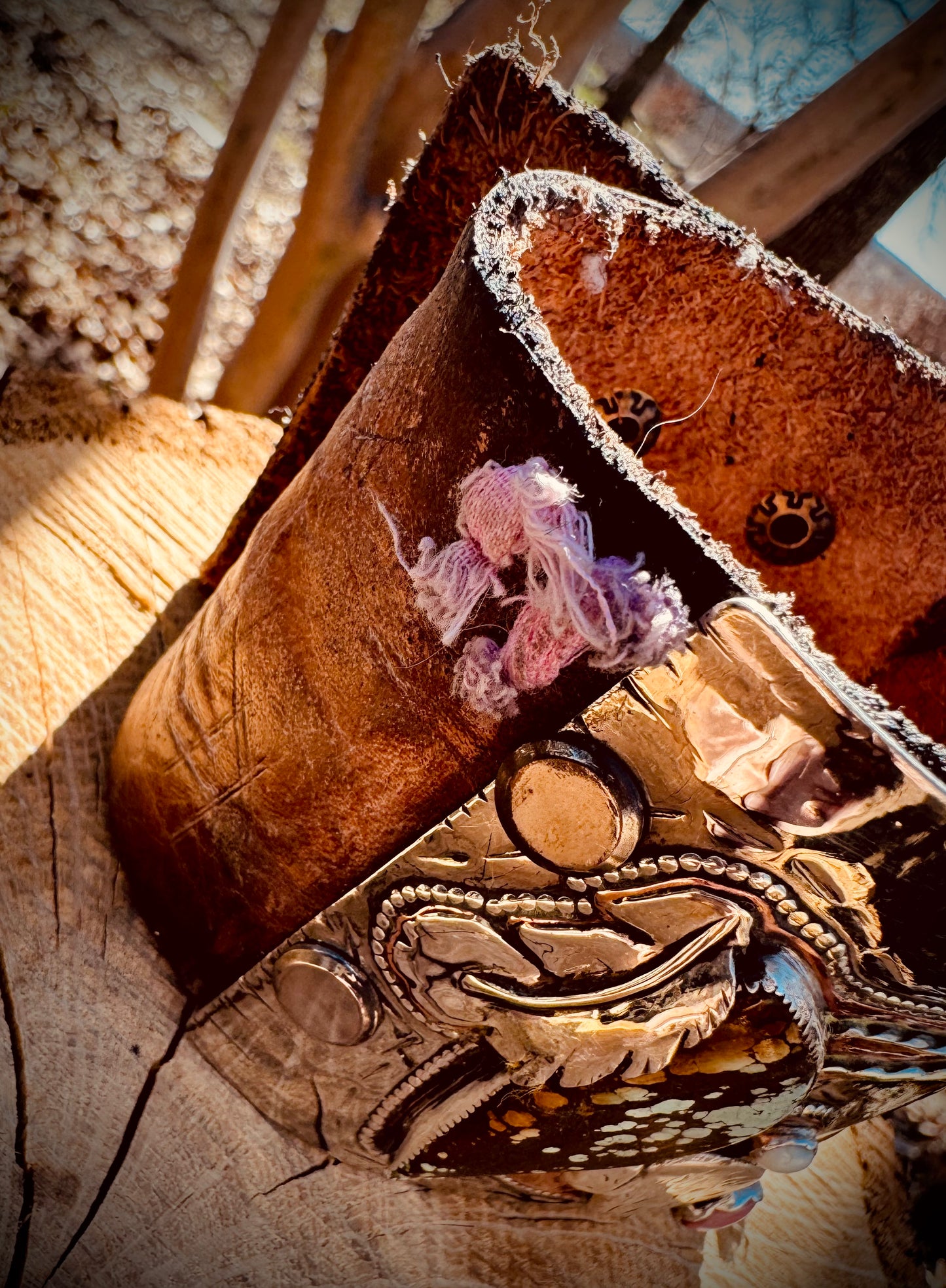 Leather Longhorn Cuff