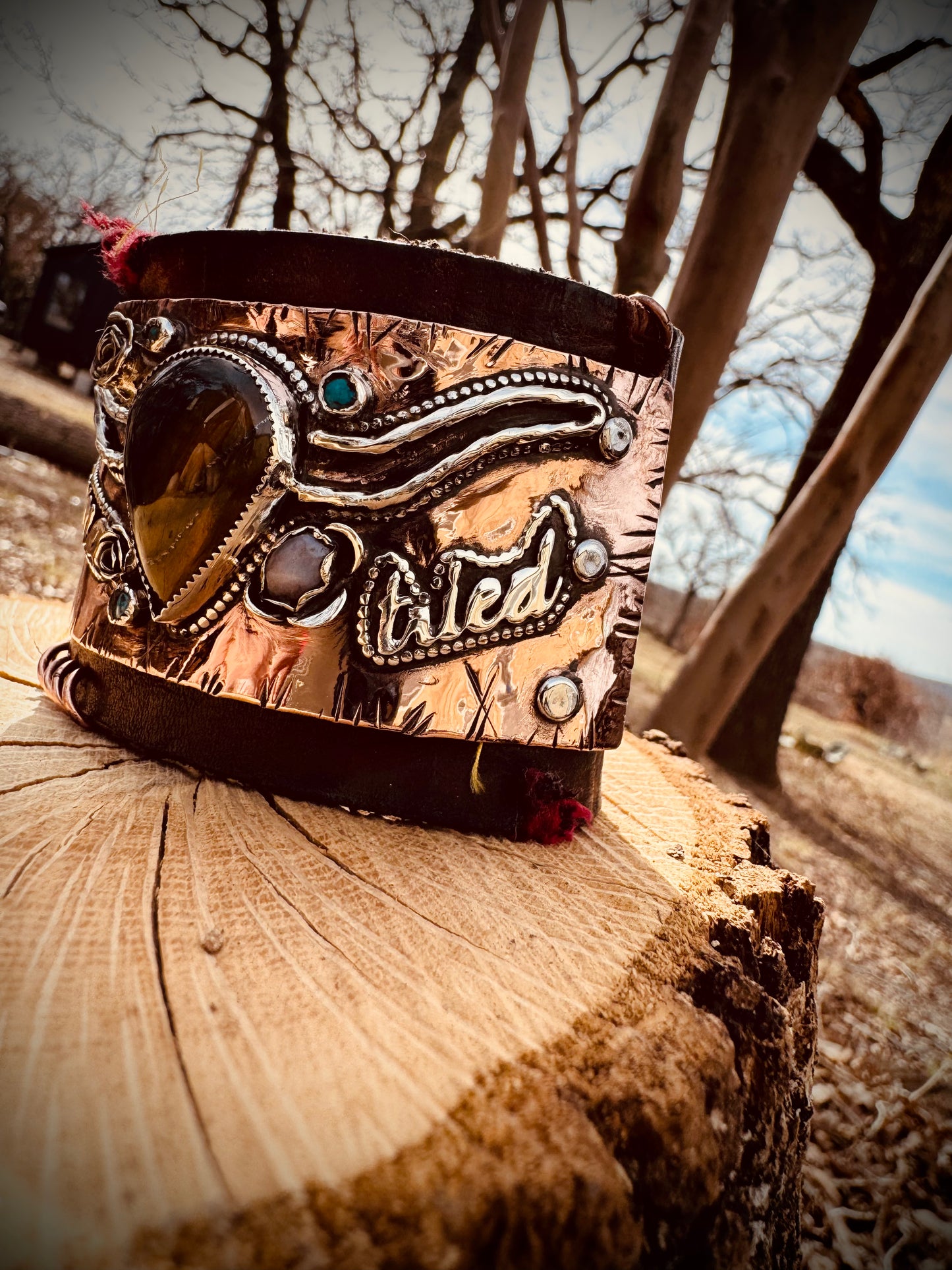 Mamma Tried Leather Cuff