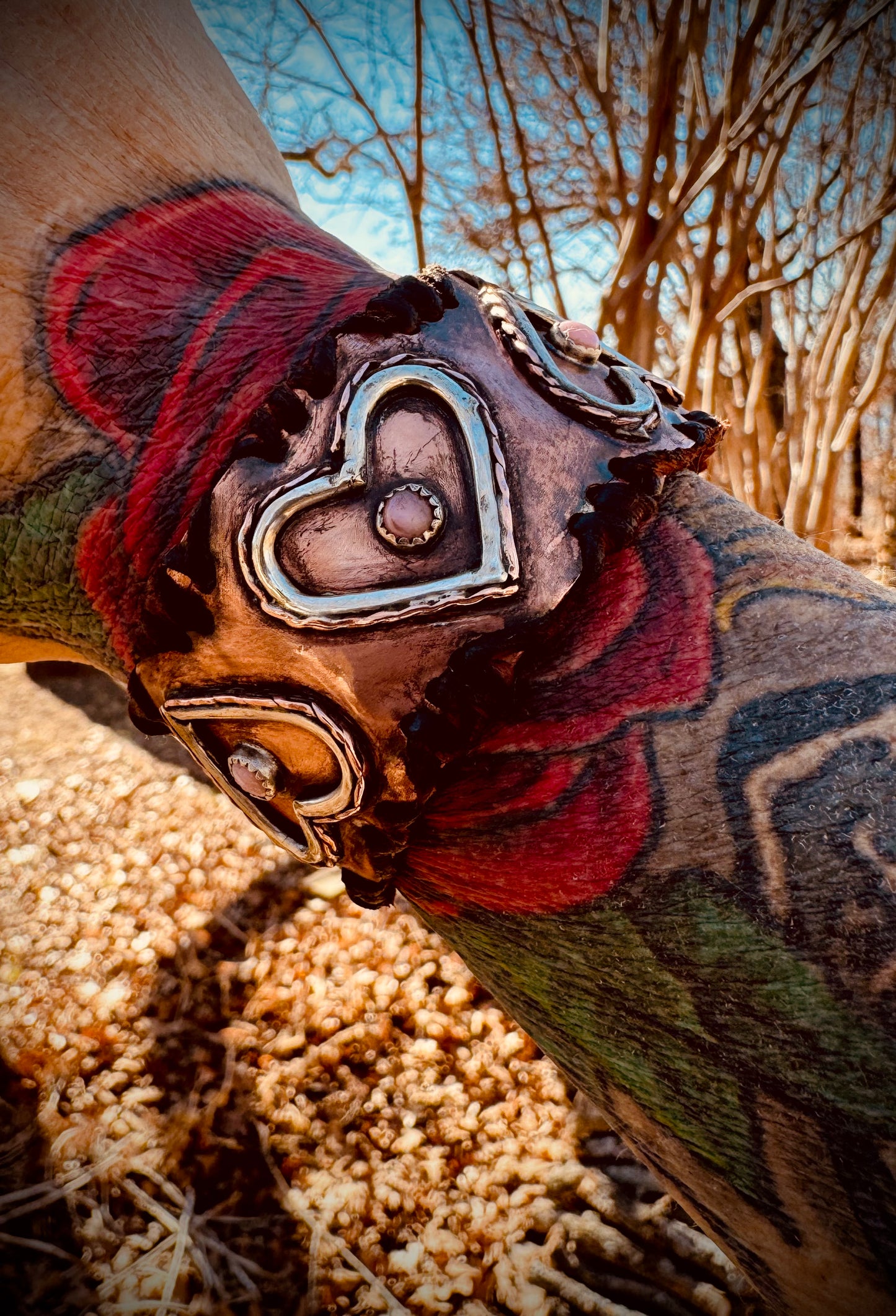 Copper Heart Cuff