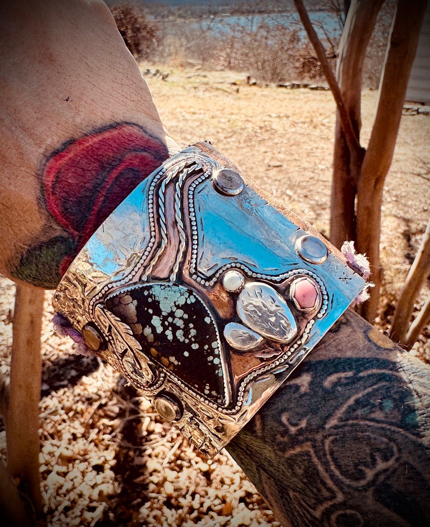 Leather Longhorn Cuff